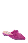 Lady Couture Micro Rhinestone Loafer Mule In Fuchsia