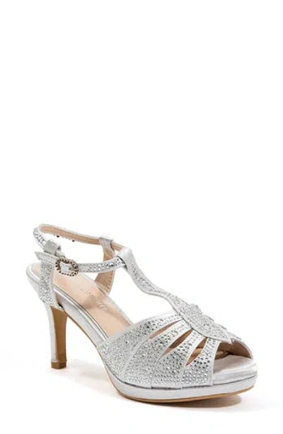 Lady Couture Midnight Rhinestone Sandal In Silver