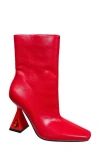 Lady Couture Women's Molly Flare Heel Ankle Boots In Red