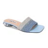 Lady Couture Multi Rhinestone Color Straps Slide With Multi Jewel Heel