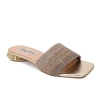 Lady Couture Multi Rhinestone Color Straps Slide With Multi Jewel Heel