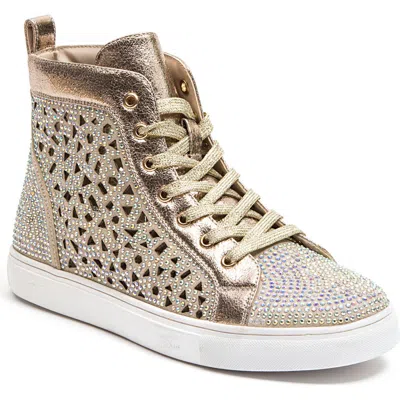 Lady Couture New York High Top Sneaker In Gold