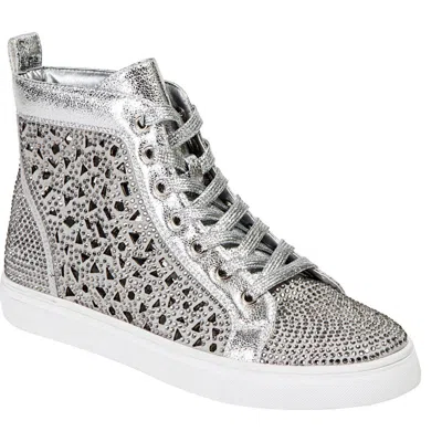Lady Couture New York High Top Sneaker In Silver