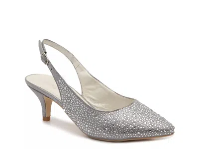 Lady Couture Onyx Pump In Silver
