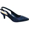 Lady Couture Onyx Rhinestone Slingback Pump In Blue