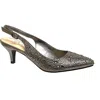 Lady Couture Onyx Rhinestone Slingback Pump In Gray