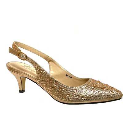 Lady Couture Onyx Rhinestone Slingback Pump In Multi