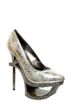 Lady Couture Platform Stiletto Pump In Silver