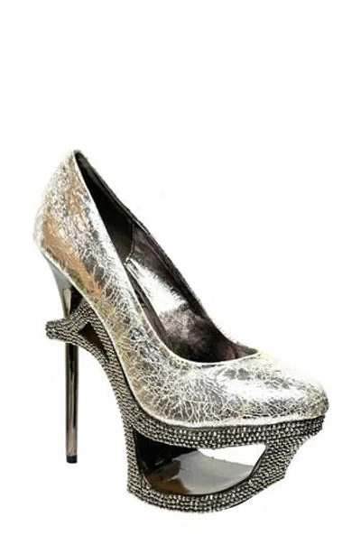 Lady Couture Platform Stiletto Pump In Silver
