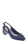 Lady Couture Precious Embellished Slingback Pump In Blue
