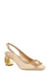 Lady Couture Precious Embellished Slingback Pump In Gold