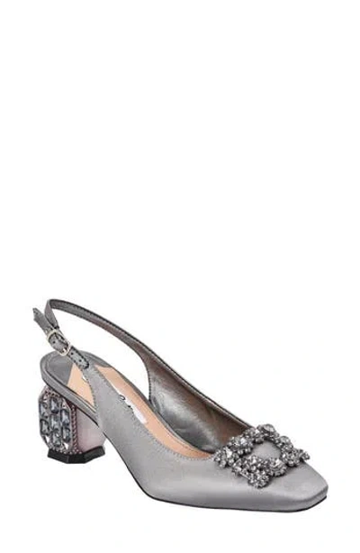 Lady Couture Precious Embellished Slingback Pump In Gray