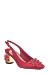 Lady Couture Precious Embellished Slingback Pump In Red