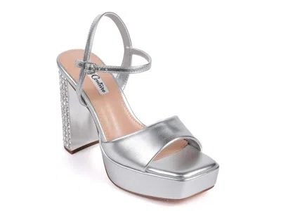 Lady Couture Pretty Platform Sandal In Silver