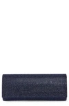 Lady Couture Radiant Rhinestone Clutch In Navy
