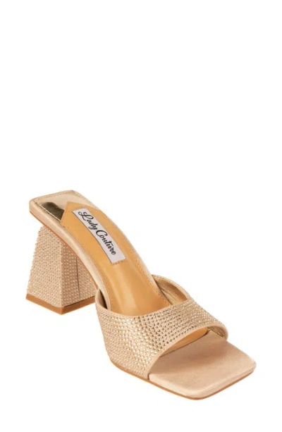 Lady Couture Women's Reese Embellished Block Heel Sandals In Gold