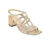 Lady Couture Rhinestone Block Heel Dressy Sandal In Gold
