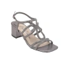 Lady Couture Rhinestone Block Heel Dressy Sandal In Gray