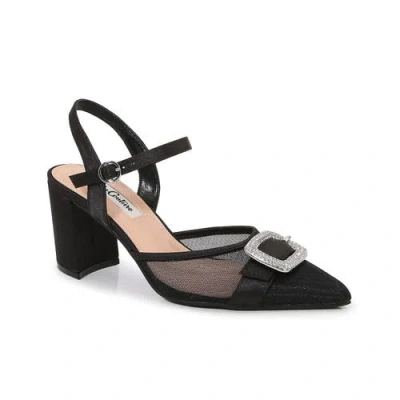 Lady Couture Rhinestone Buckle Pump In Black