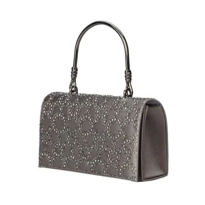Lady Couture Rhinestone Covered Clutch Bag In Gray