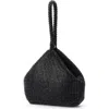 Lady Couture Rhinestone Covered Handle Handbag In Black