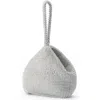 Lady Couture Rhinestone Covered Handle Handbag In Silver