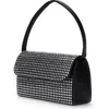 Lady Couture Rhinestone Covered Satin Handbag In Black