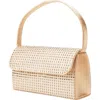 Lady Couture Rhinestone Covered Satin Handbag In Gold