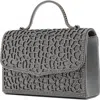 Lady Couture Rhinestone Handbag In Gray