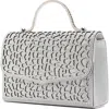 Lady Couture Rhinestone Handbag In Silver
