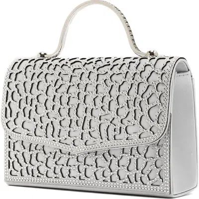 Lady Couture Rhinestone Handbag In Silver