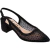 Lady Couture Rhinestone Mesh Slingback In Black