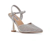 Lady Couture Lady  Couture Rhinestone Metal Heel Pump In Silver