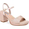 Lady Couture Rhinestone Platform Sandal In Gold