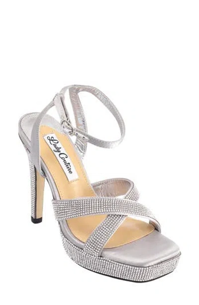 Lady Couture Women's Daisy Rhinestone Embellished Sandals In Silver