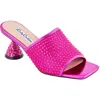 Lady Couture Rhinestone Slide Sandal In Fuchsia