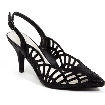 Lady Couture Rhinestone Slingback Pump In Black