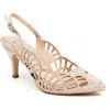 Lady Couture Rhinestone Slingback Pump In Champagne
