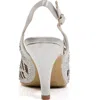 Lady Couture Rhinestone Slingback Pump In Silver