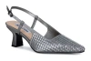Lady Couture Rhinestone Slingback With Metallic Back Trim Heel