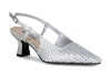 Lady Couture Rhinestone Slingback With Metallic Back Trim Heel