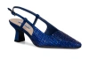 Lady Couture Rhinestone Slingback With Metallic Back Trim Heel
