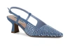 Lady Couture Rhinestone Slingback With Metallic Back Trim Heel