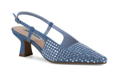 Lady Couture Rhinestone Slingback With Metallic Back Trim Heel