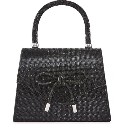 Lady Couture Rhinestone Top Handle Evening Bag In Black