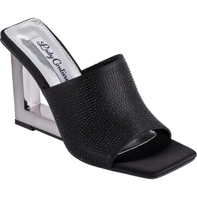 LADY COUTURE LADY COUTURE RHINESTONE WEDGE SLIDE SANDAL
