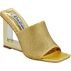 Lady Couture Rhinestone Wedge Slide Sandal In Gold