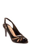 Lady Couture Rhinstone Slingback Sandal In Black