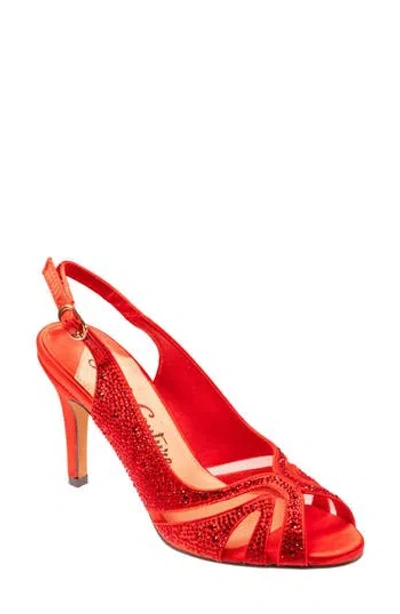 Lady Couture Women's Adore Slingback Stiletto Sandals In Red