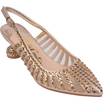Lady Couture Rosita Slingback Pump In Gold